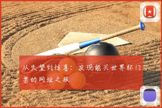 从失望到惊喜:发现能买世界杯门票的网址之旅